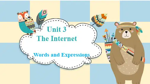 Unit3TheInternetWordsandExpressions词汇课件高中英语人教版