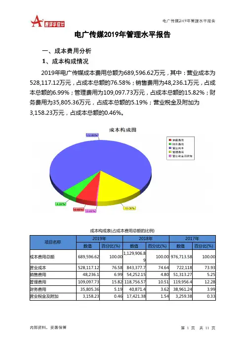 电广传媒2019年管理水平报告