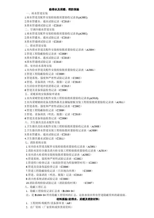 (完整版)水电安装全套资料