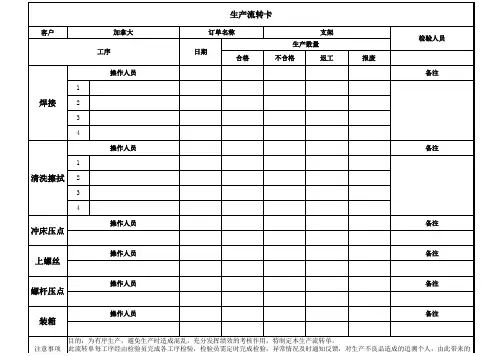 生产流转单