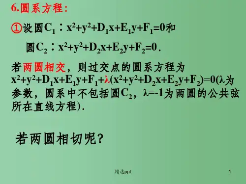 高中数学 4.2圆与圆的位置关系课件1 理 新人教A版必修2