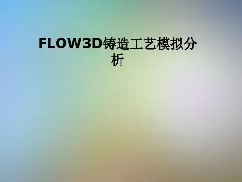 FLOW3D铸造工艺模拟分析