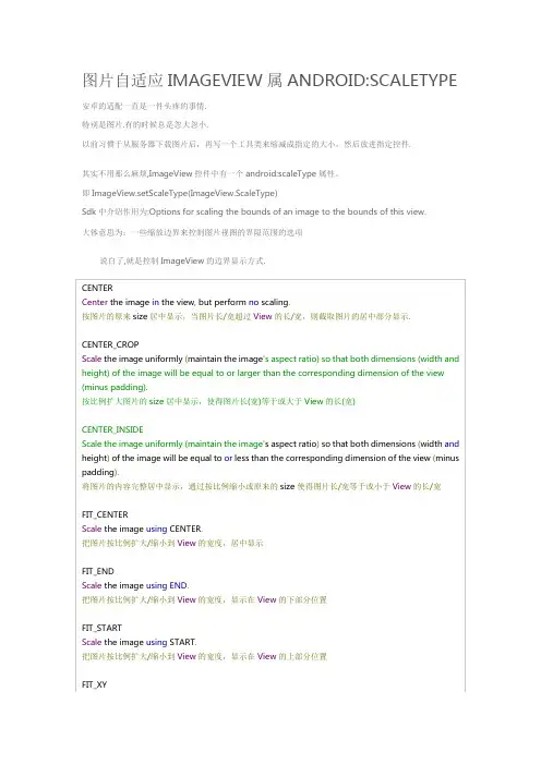 android图片自适应-图片自适应IMAGEVIEW属性