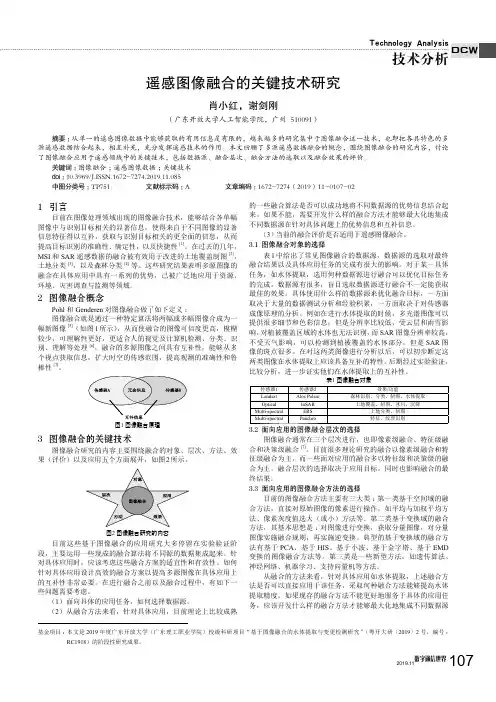 遥感图像融合的关键技术研究