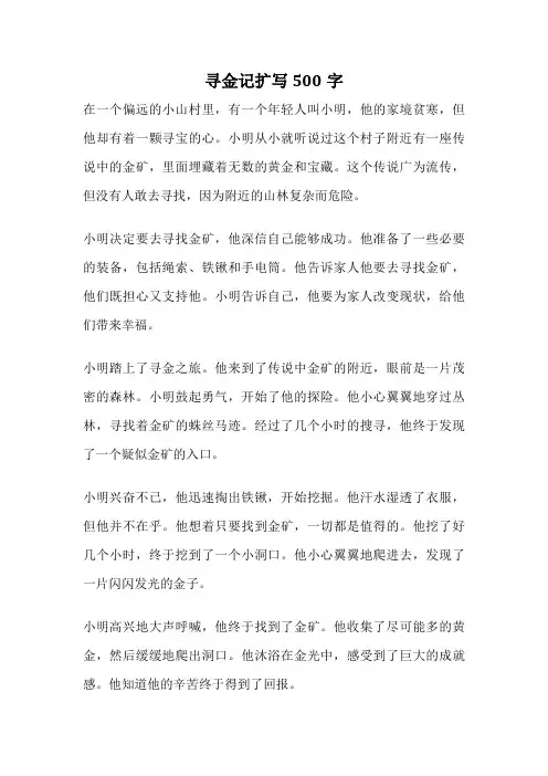 寻金记扩写500字