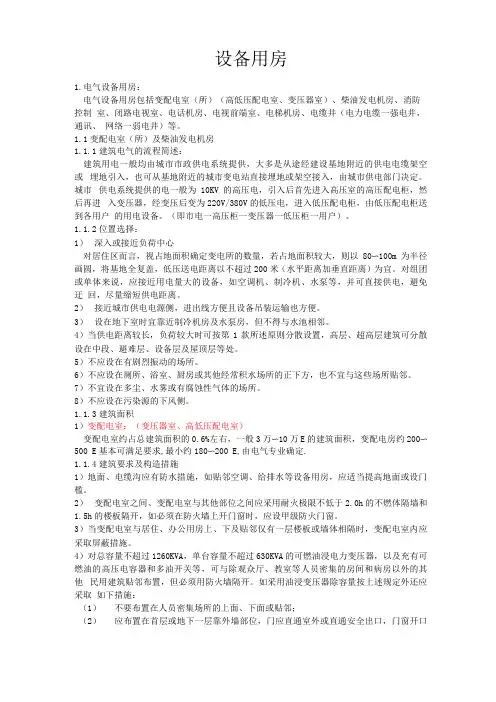 设备用房详解