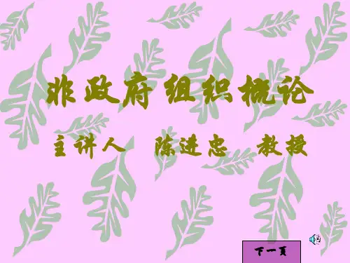 非政府组织概论