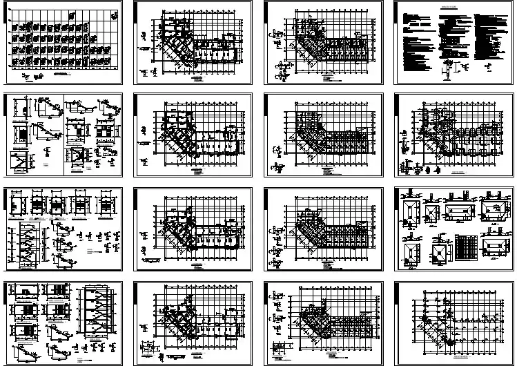 五层框架办公楼建筑结构施工图（ 长50.5米 宽29.7米）