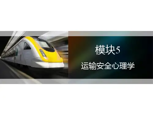 轨道交通运输心理学 模块5 运输安全心理学