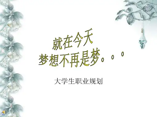 服装设计职业生涯规划ppt模板