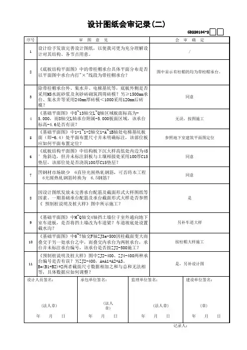 04设计图纸会审记录(2)GD220104