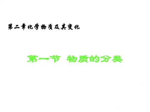 人教版高中化学必修一课件2.1物质分类