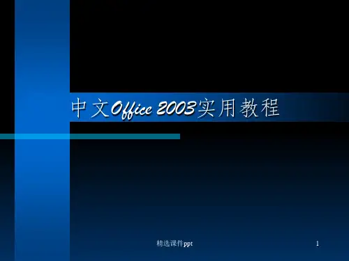 《office2003教程》PPT课件