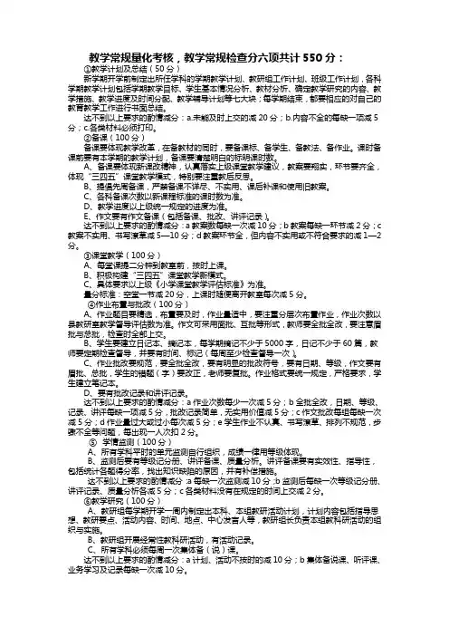 学校教学日常管理记录