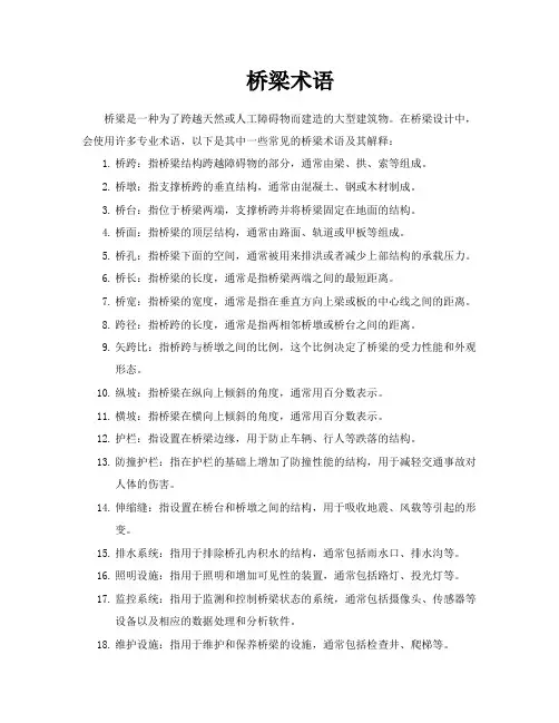 桥梁术语-专业文档