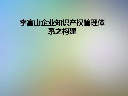 李富山企业知识产权管理体系之构建