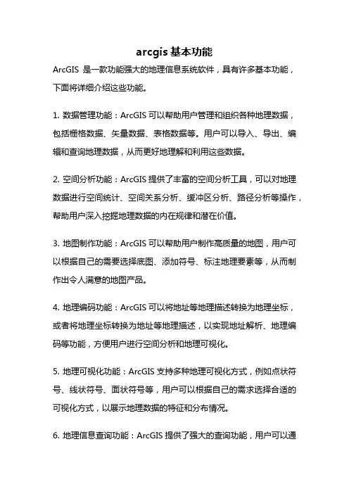 arcgis基本功能
