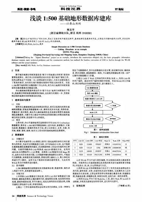 浅谈1：500基础地形数据库建库——以舟山为例