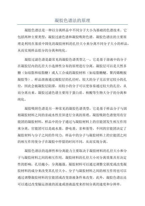 凝胶色谱法的原理