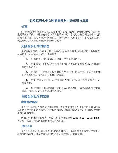 免疫组织化学在肿瘤病理学中的应用与发展