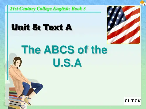 二十一世纪大学英语三教学课件  unit 5 The ABC's of The U.S.A.