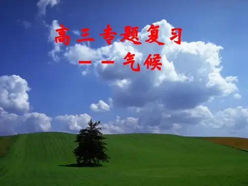 【高中地理】高三专题复习气候ppt