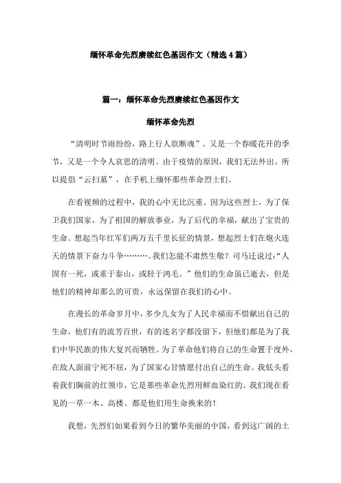致敬先烈传承红色血脉500字征文