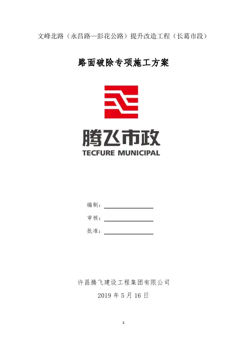 混凝土路面破除方案