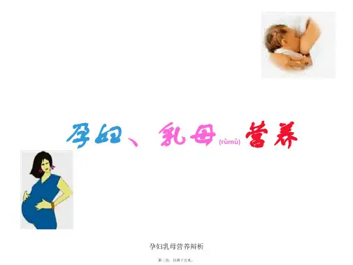 孕妇乳母营养辩析课件