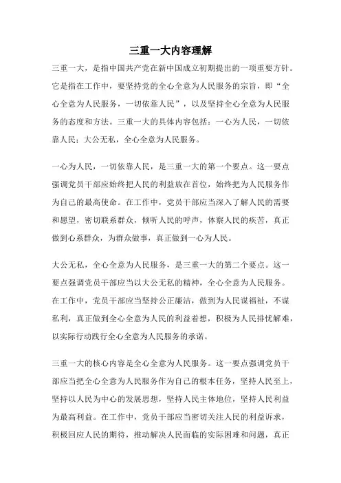 三重一大内容理解