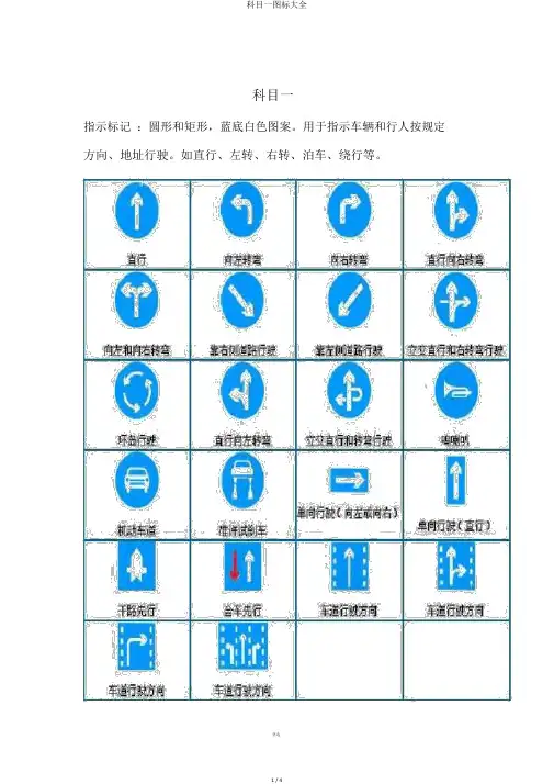 科目一图标大全
