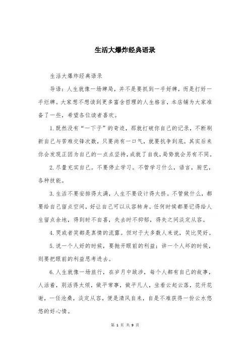 生活大爆炸经典语录