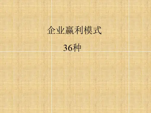 三十六种企业赢利模式.pptx
