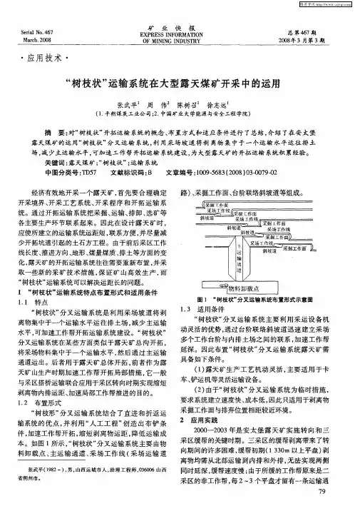 “树枝状”运输系统在大型露天煤矿开采中的运用