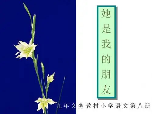 人教版小学三年级下册语文她是我的朋友教学PPT课件