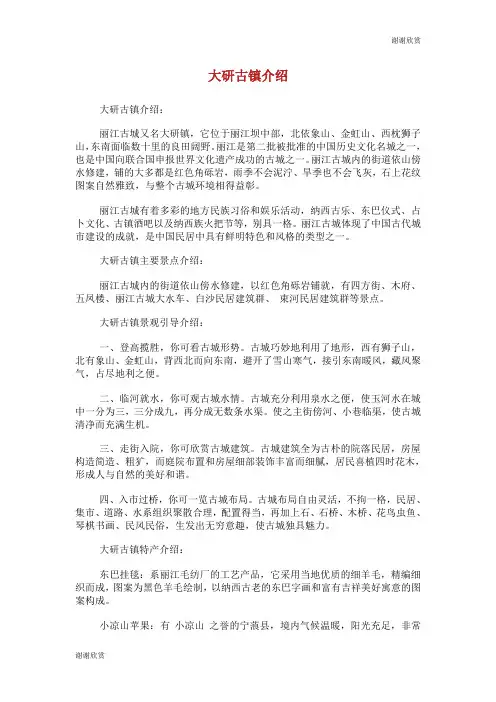 大研古镇介绍.doc