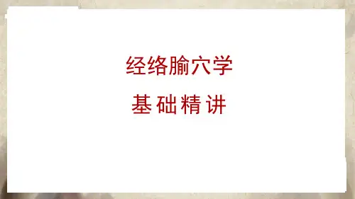 经络腧穴学总论一