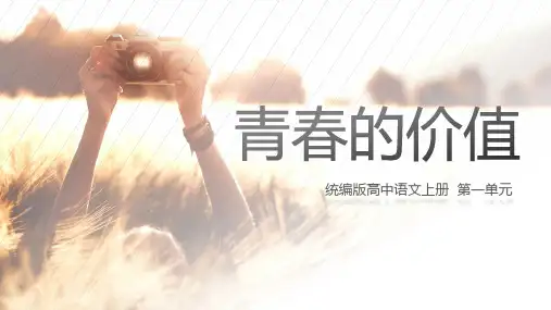 第一单元 大单元教学设计(说课课件) 高一语文统编版必修上册