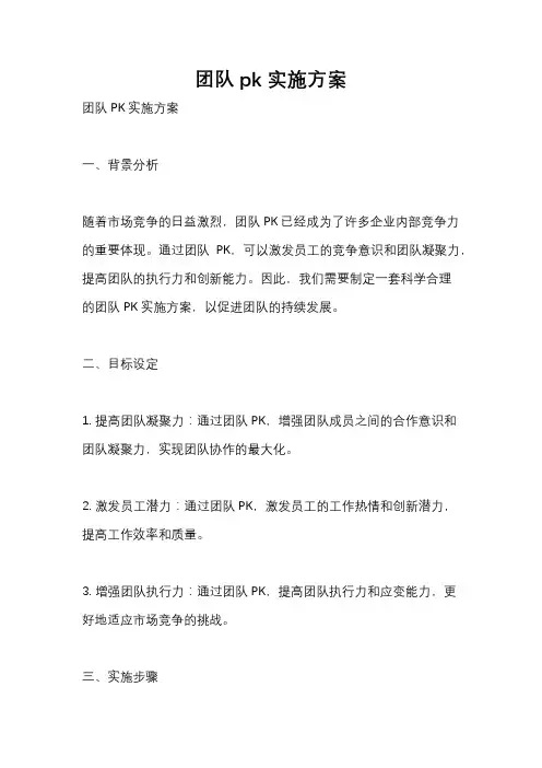 团队pk实施方案