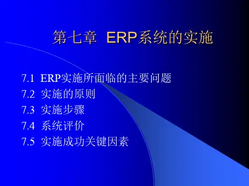 第七章ERP系统的实施ppt课件