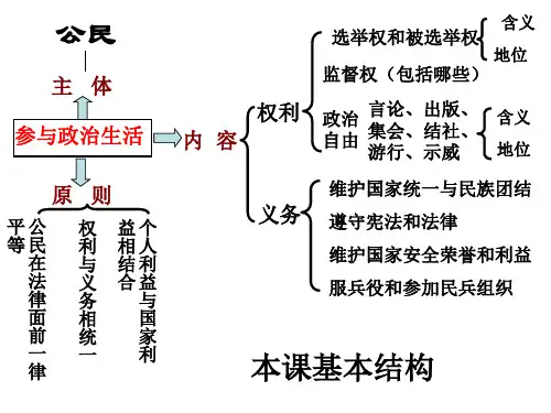 政治生活单元复习框架ppt课件