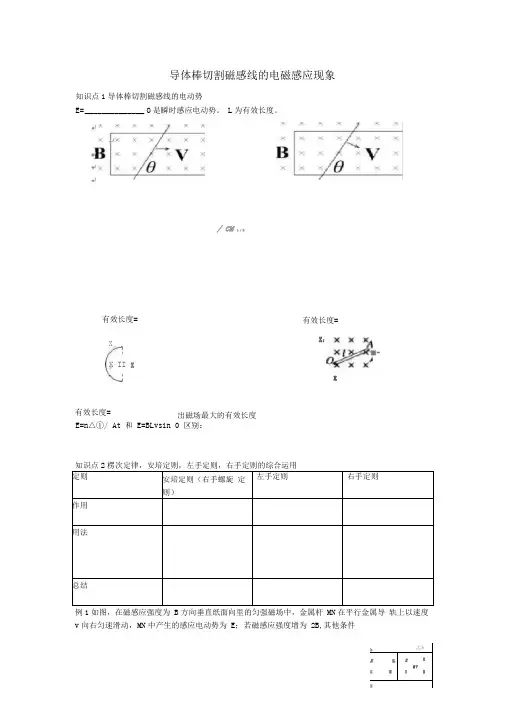 3导体棒切割磁感线的电磁感应