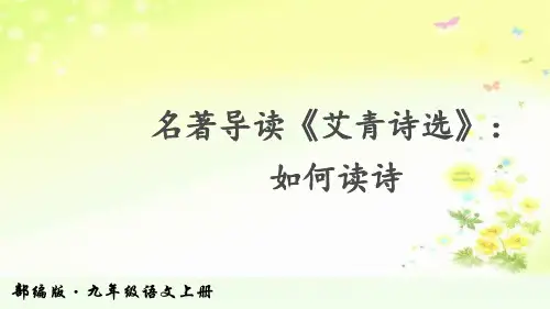 最新人教版(部编)九上语文《艾青诗选》参考课件1
