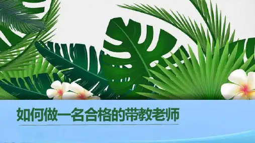 如何做一名合格的带教老师  ppt课件
