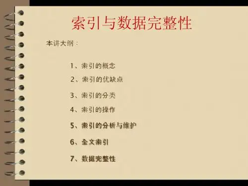 07 索引与数据完整性