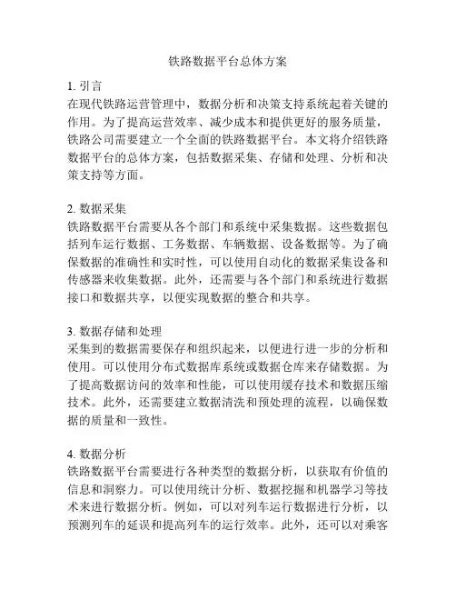 铁路数据平台总体方案