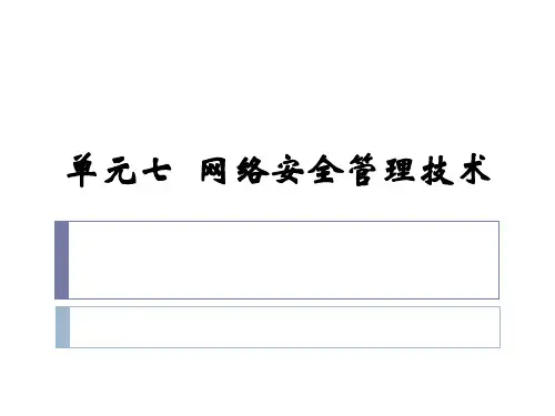 网络安全管理技术