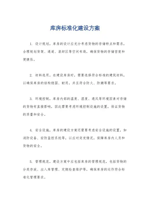 库房标准化建设方案