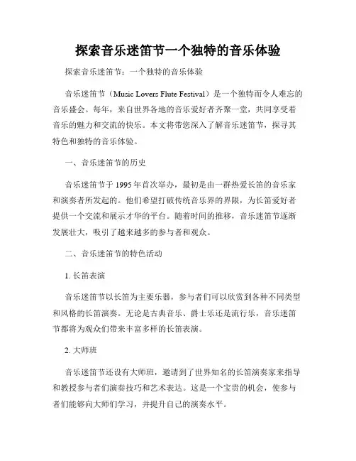 探索音乐迷笛节一个独特的音乐体验
