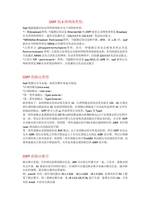 神州数码OSPF的4种网络类型